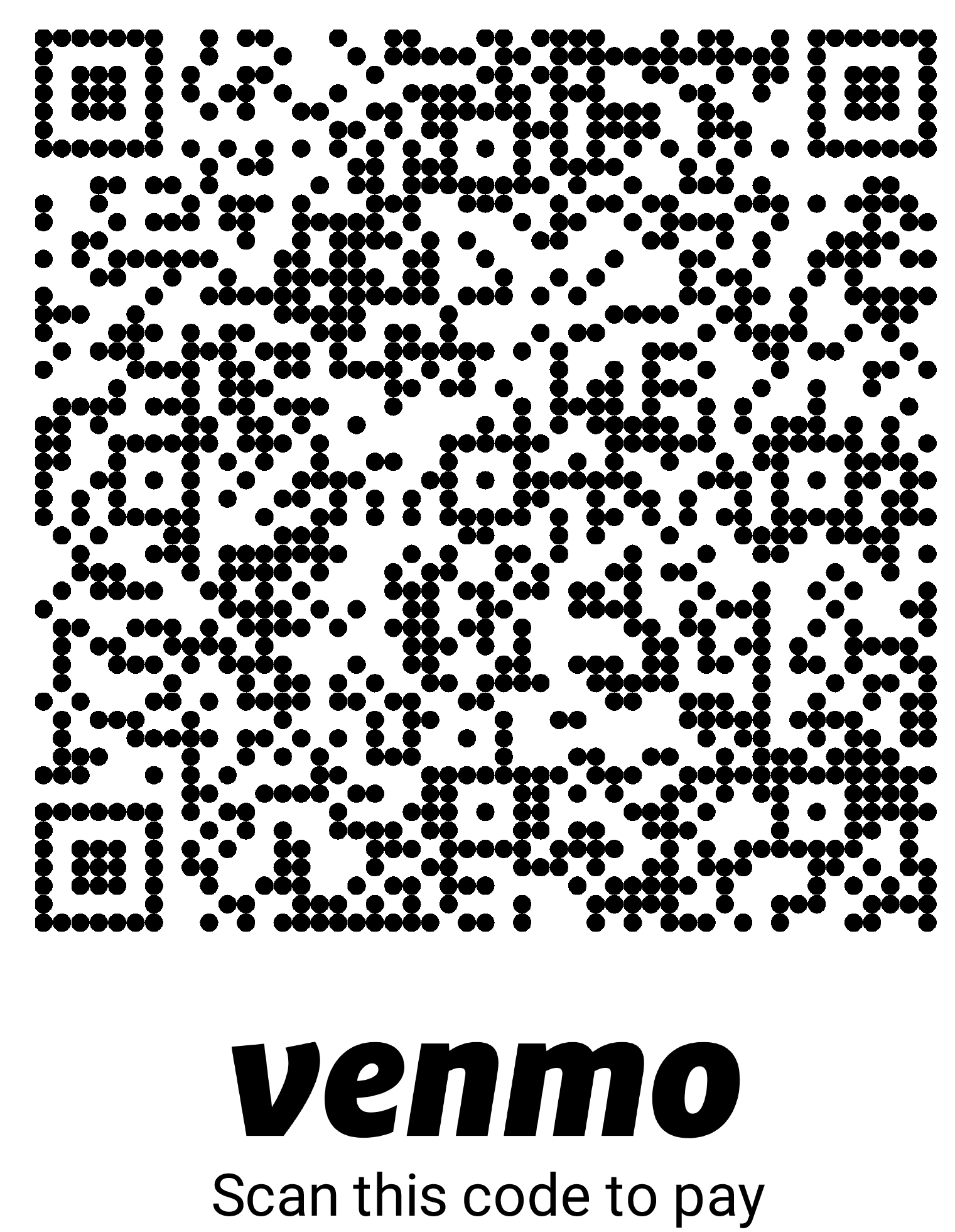 Smith Industries Payment Venmo QR Code